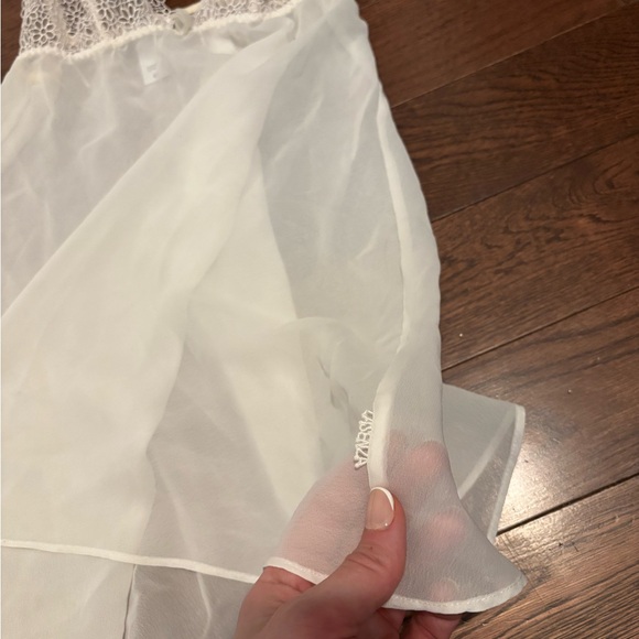 Vintage La SENZA Sheer White Lace Chemise - Picture 6 of 10